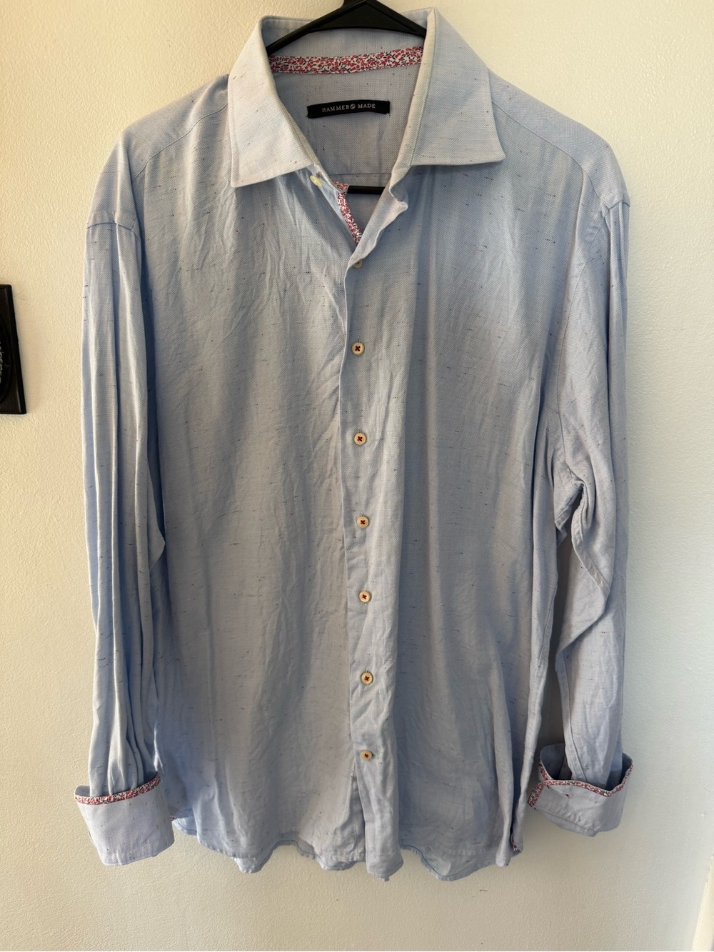Hammer Made Light Blue Men's Button-Up Shirt